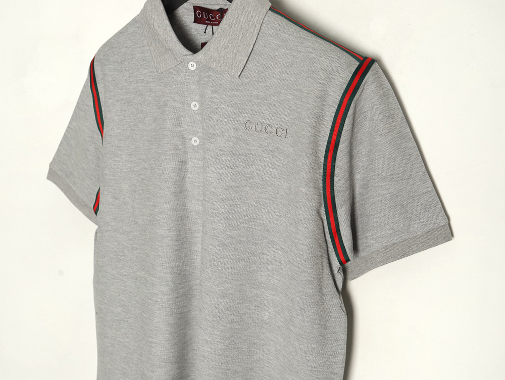 Gucci webbing splicing short-sleeved POLO shirt TSK1