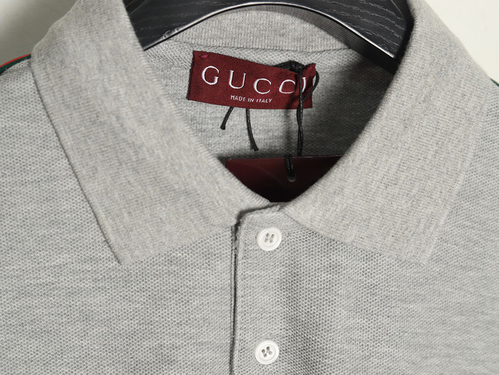 Gucci webbing splicing short-sleeved POLO shirt TSK1