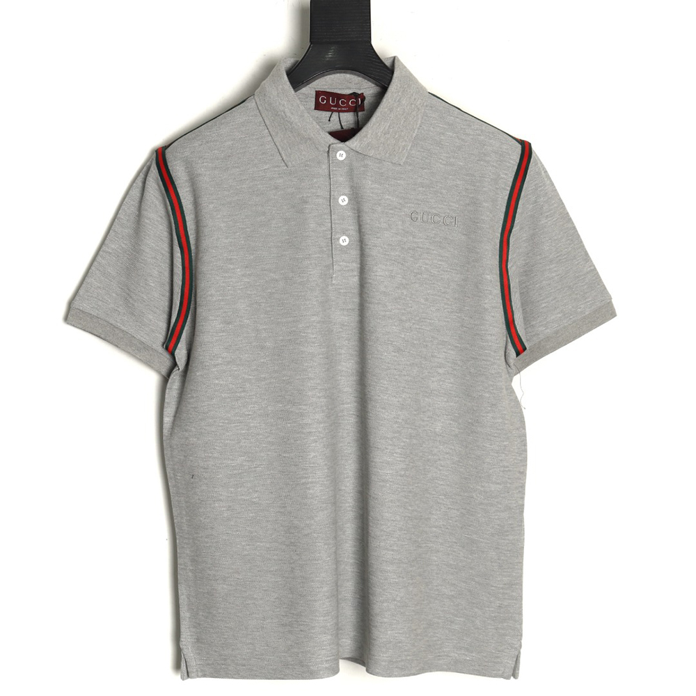 Gucci webbing splicing short-sleeved POLO shirt TSK1