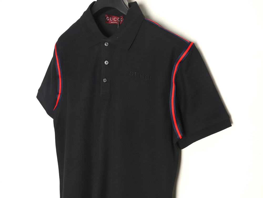 Gucci webbing splicing short-sleeved POLO shirt TSK3
