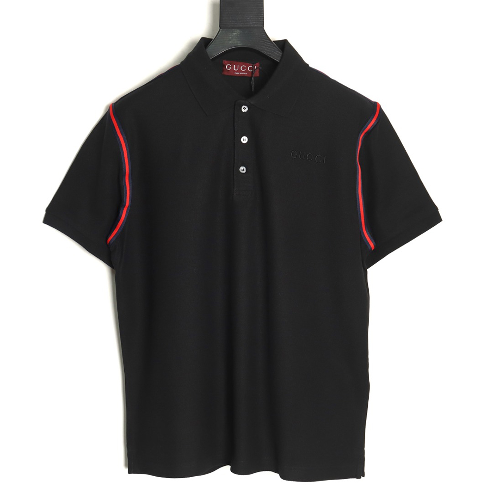 Gucci webbing splicing short-sleeved POLO shirt TSK3