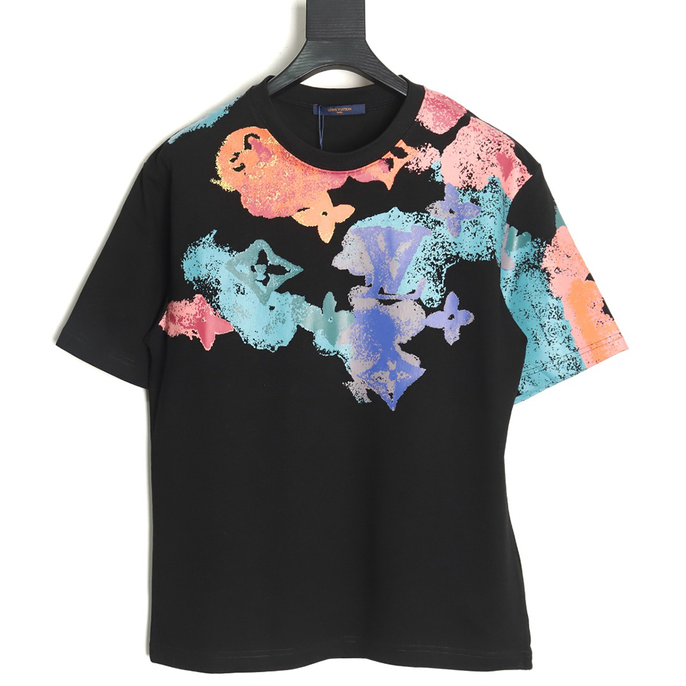 Louis Vuitton ink-dyed monogram print short-sleeves TSK1