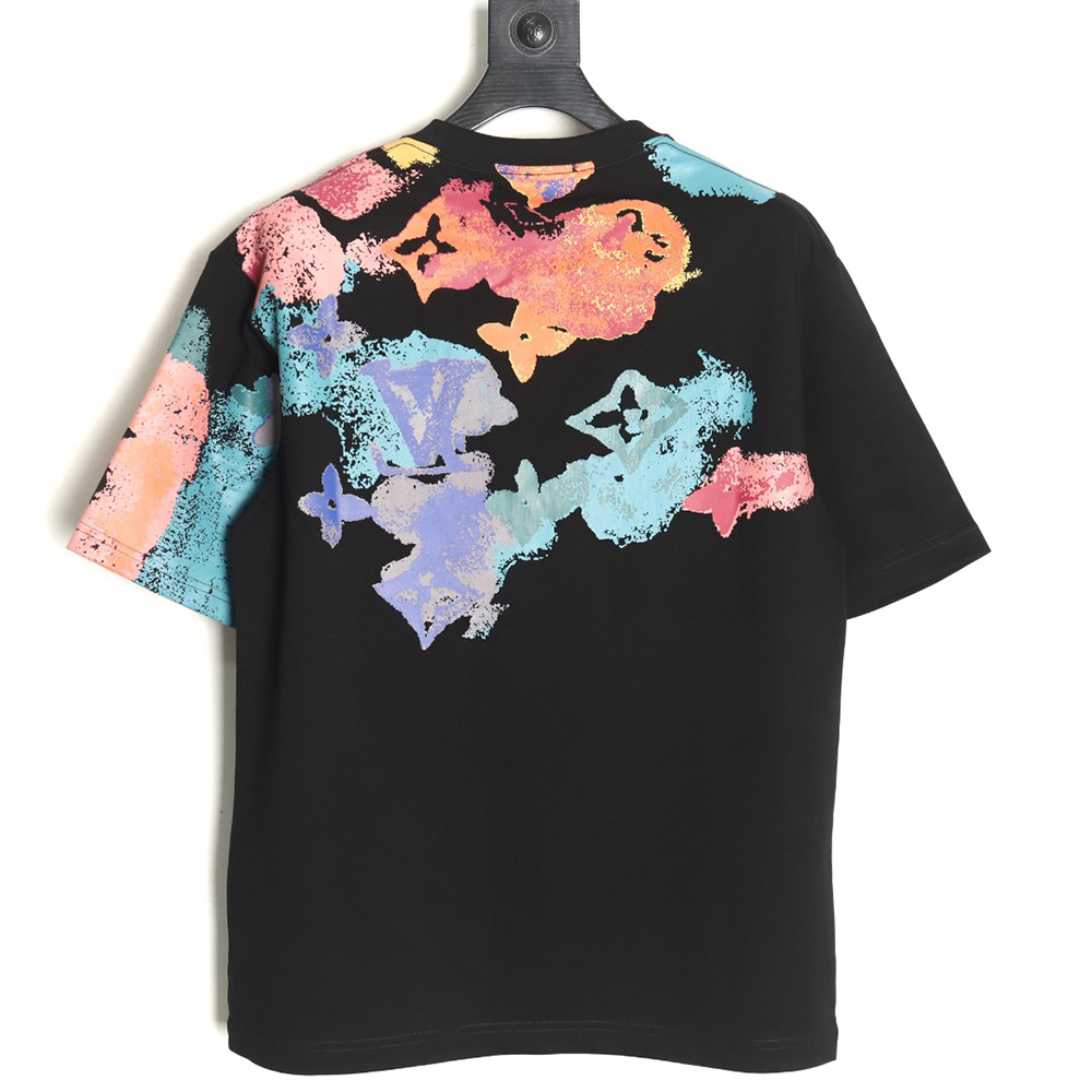 Louis Vuitton ink-dyed monogram print short-sleeves TSK1