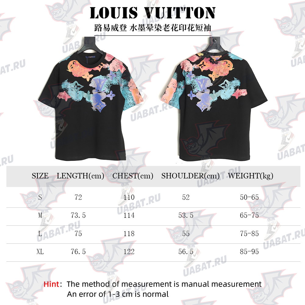 Louis Vuitton ink-dyed monogram print short-sleeves TSK1