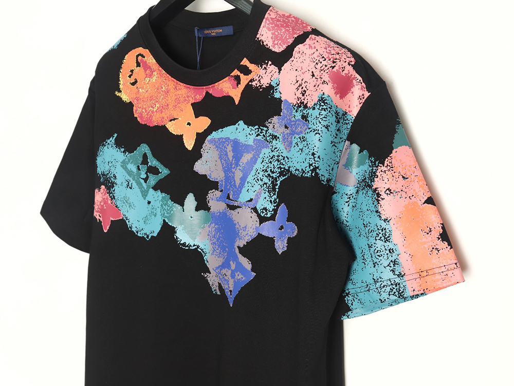 Louis Vuitton ink-dyed monogram print short-sleeves TSK1