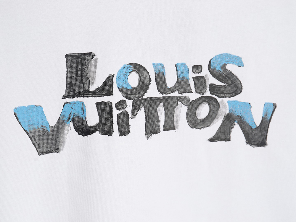 Louis Vuitton hand-painted graffiti rabbit head print short-sleeve