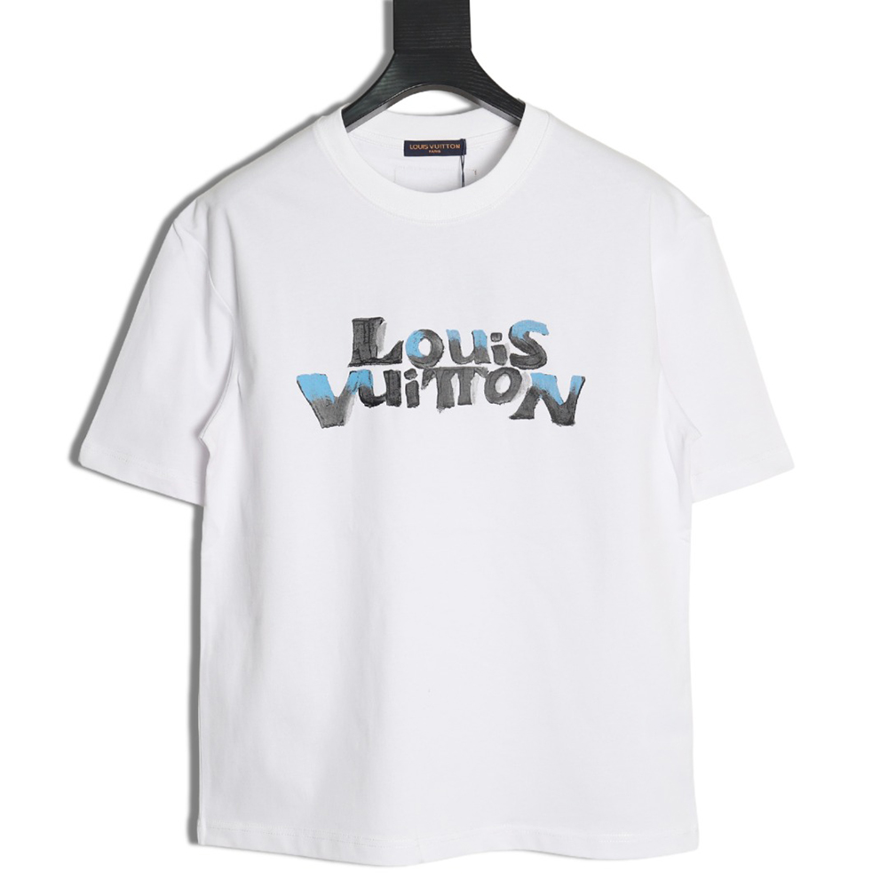 Louis Vuitton hand-painted graffiti rabbit head print short-sleeve