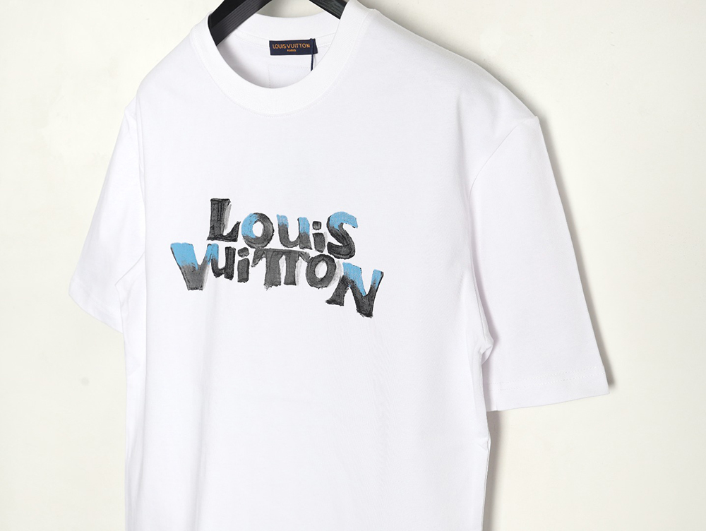 Louis Vuitton hand-painted graffiti rabbit head print short-sleeve