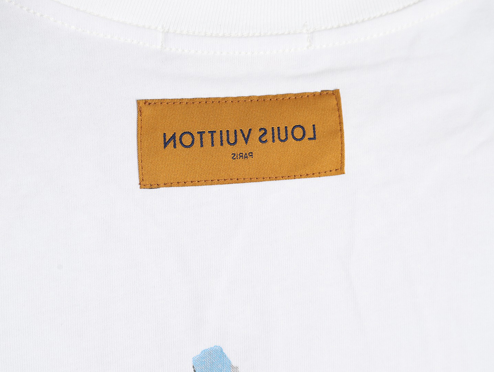 Louis Vuitton hand-painted graffiti rabbit head print short-sleeve
