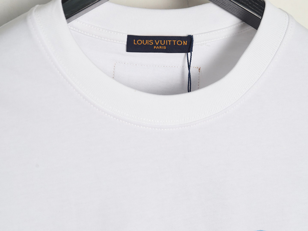 Louis Vuitton hand-painted graffiti rabbit head print short-sleeve