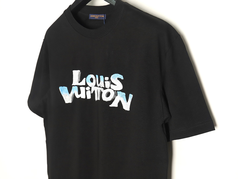 Louis Vuitton hand-painted graffiti rabbit head print short-sleeve TSK1