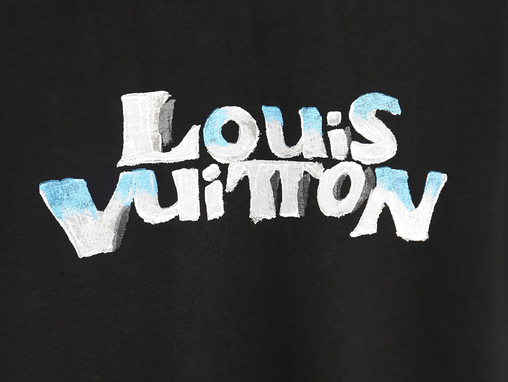 Louis Vuitton hand-painted graffiti rabbit head print short-sleeve TSK1