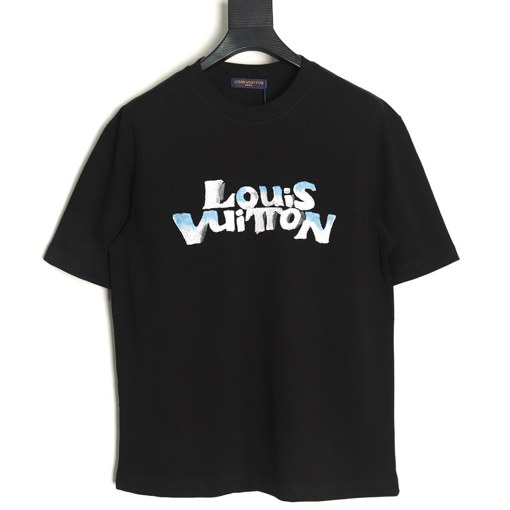 Louis Vuitton hand-painted graffiti rabbit head print short-sleeve TSK1