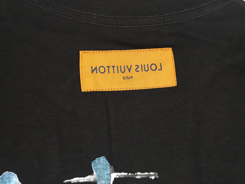 Louis Vuitton hand-painted graffiti rabbit head print short-sleeve TSK1