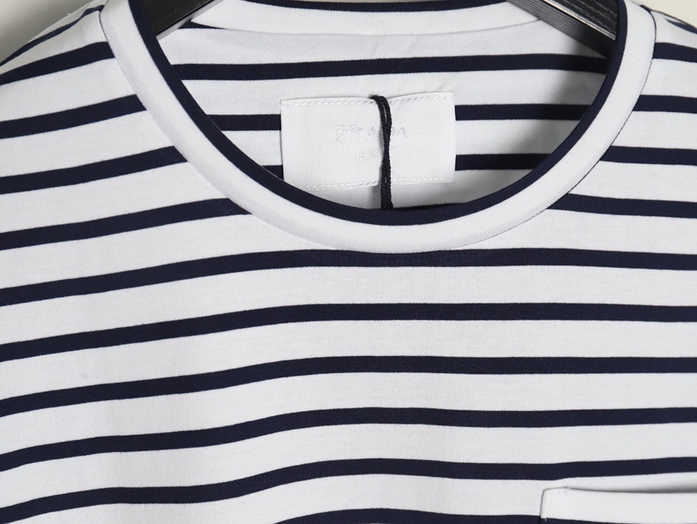 Prada Striped Pocket Short Sleeve T-Shirt