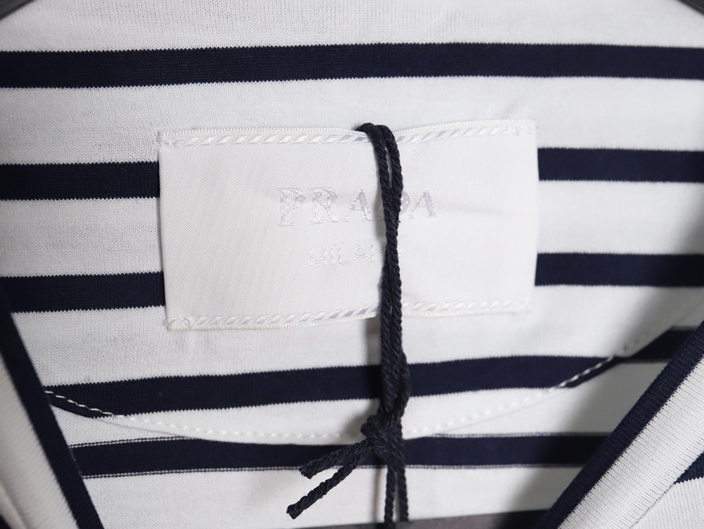 Prada Striped Pocket Short Sleeve T-Shirt