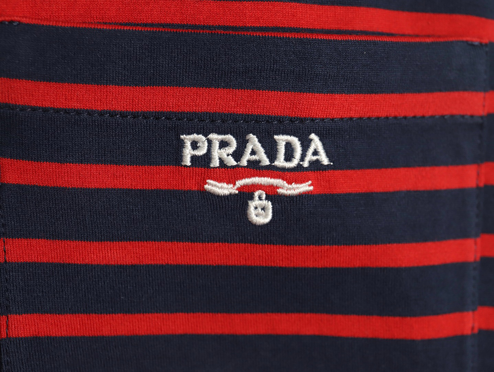 Prada Striped Pocket Short Sleeve T-Shirt TSK1