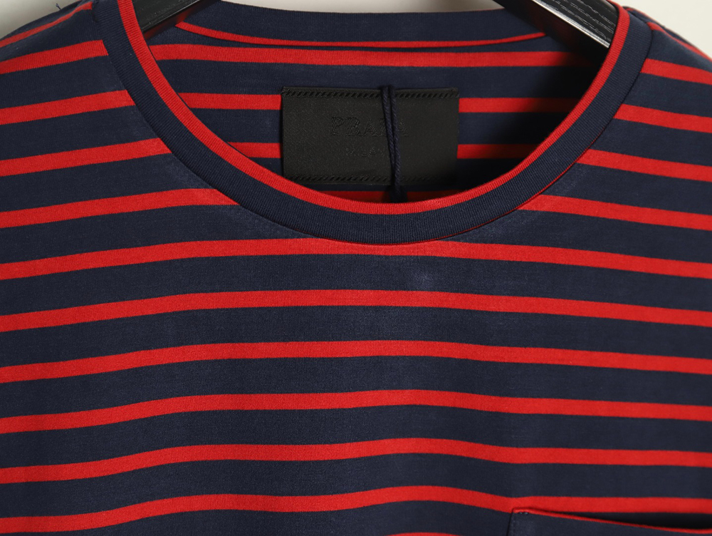 Prada Striped Pocket Short Sleeve T-Shirt TSK1