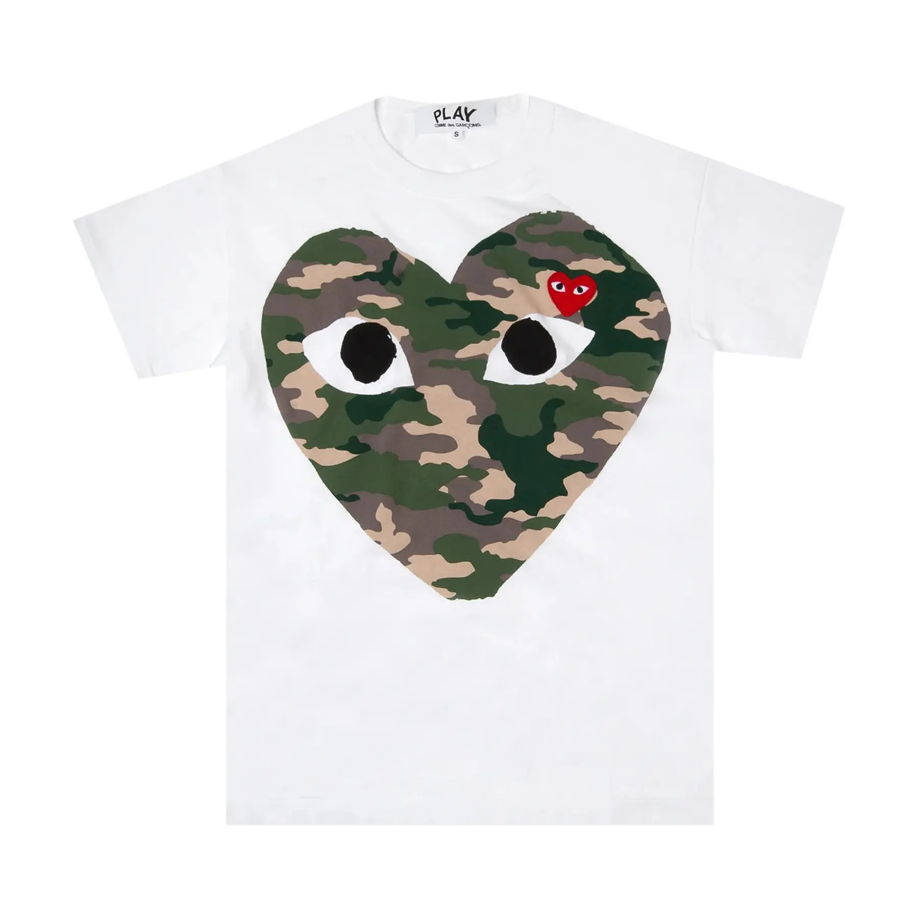 Comme des Garcons PLAY Play Camouflage Heart T-shirt