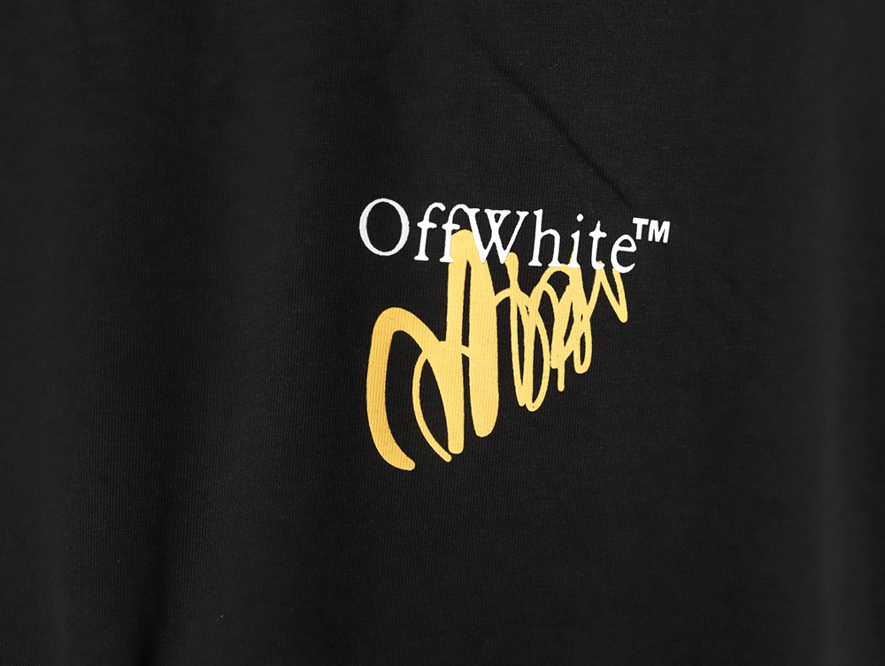 Off White Gold Painted Arrow Short Sleeves