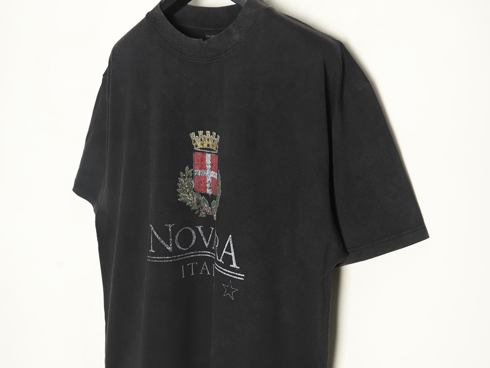 Balenciaga wheat crown logo color printing short sleeve