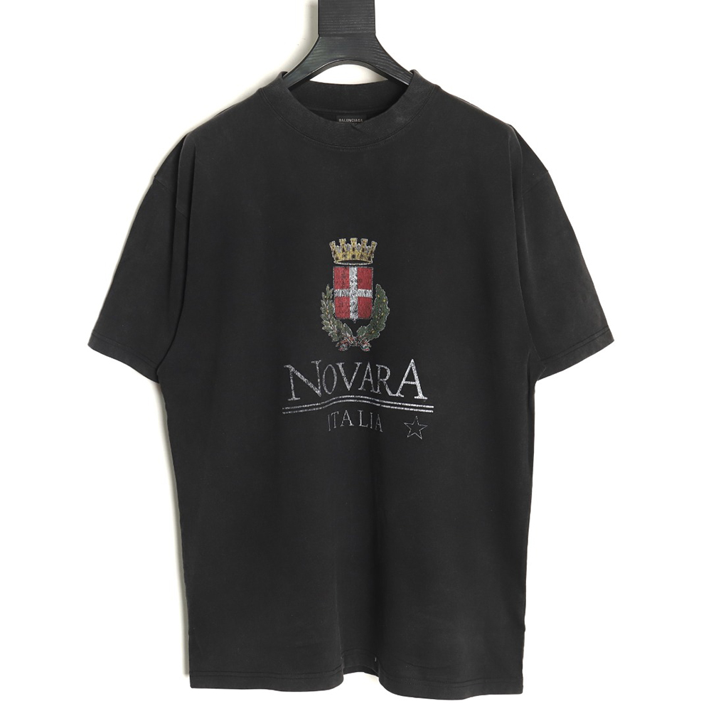 Balenciaga wheat crown logo color printing short sleeve