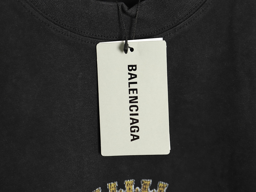 Balenciaga wheat crown logo color printing short sleeve