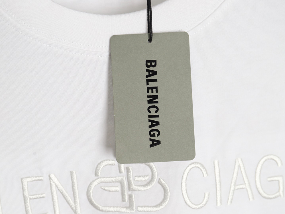 Balenciaga obscure lock letter embroidered short-sleeved T-shirt
