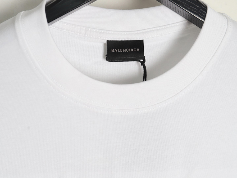 Balenciaga obscure lock letter embroidered short-sleeved T-shirt