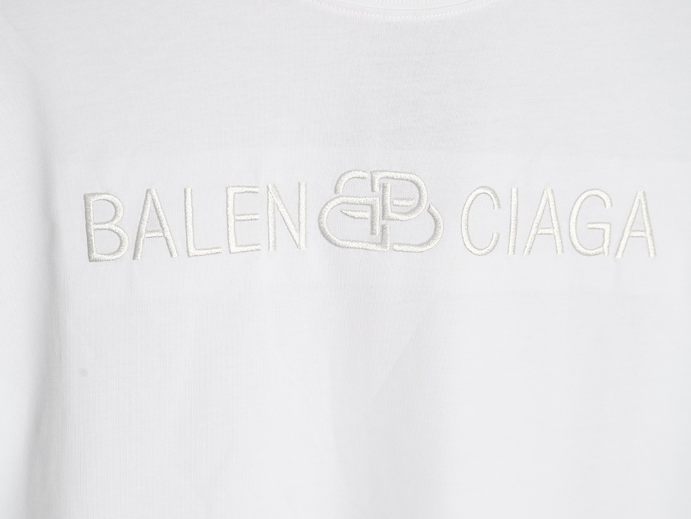 Balenciaga obscure lock letter embroidered short-sleeved T-shirt
