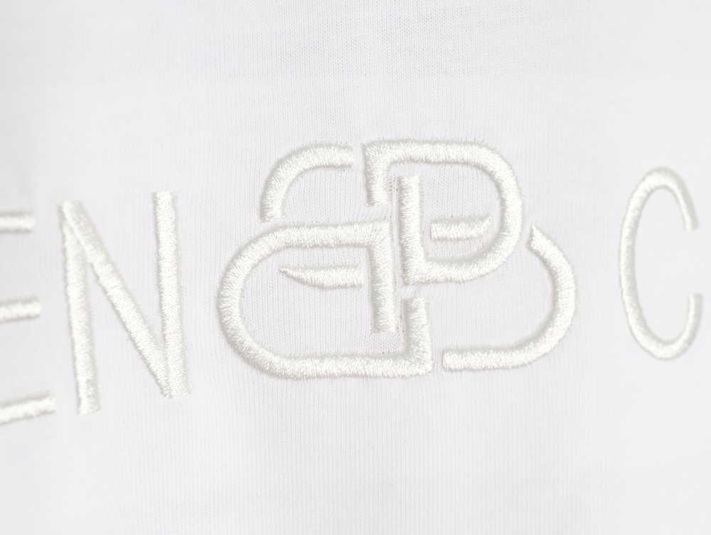 Balenciaga obscure lock letter embroidered short-sleeved T-shirt