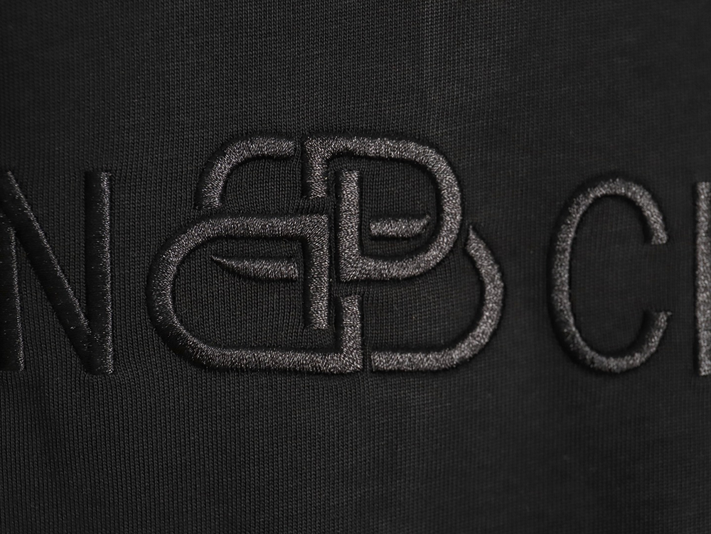 Balenciaga obscure lock letter embroidered short-sleeved T-shirt TSK1