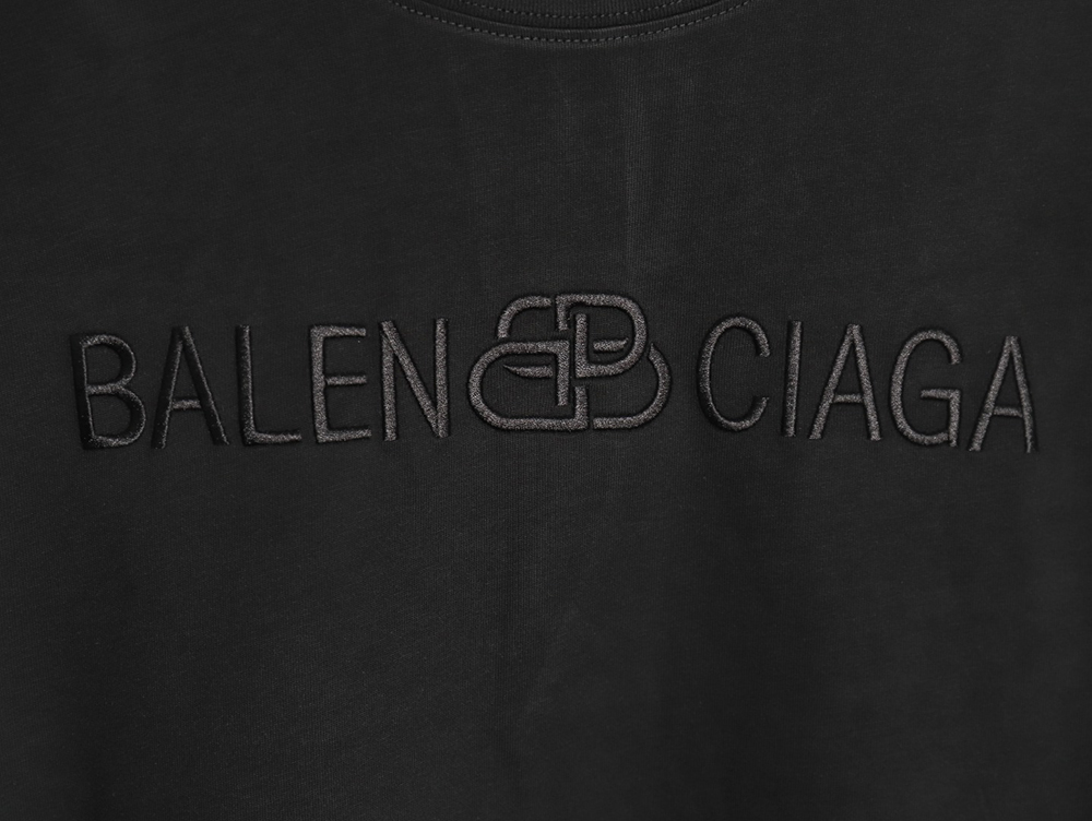 Balenciaga obscure lock letter embroidered short-sleeved T-shirt TSK1