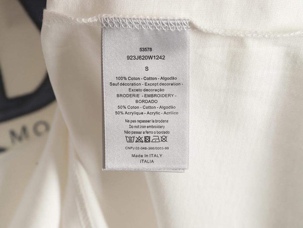 Dior patch embroidered lettering short sleeves
