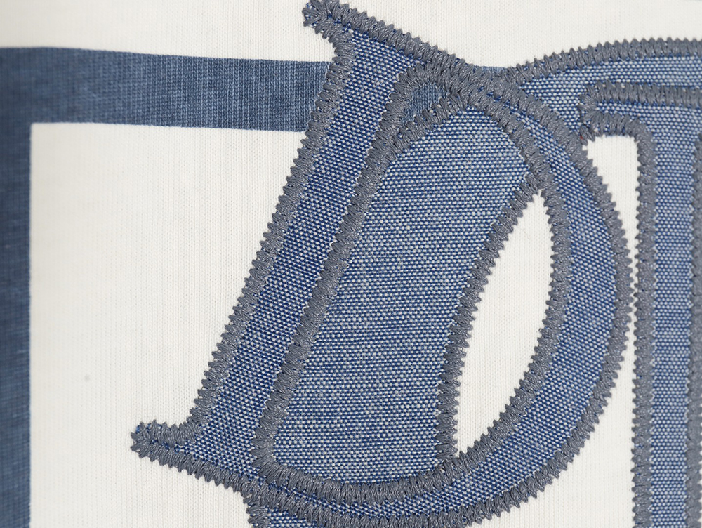 Dior patch embroidered lettering short sleeves