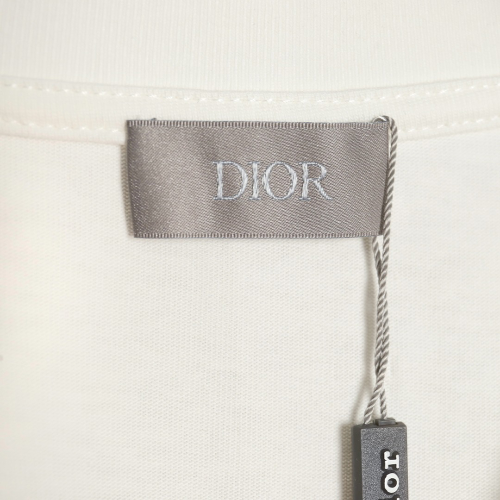 Dior patch embroidered lettering short sleeves