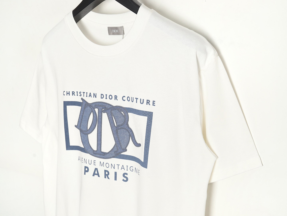 Dior patch embroidered lettering short sleeves