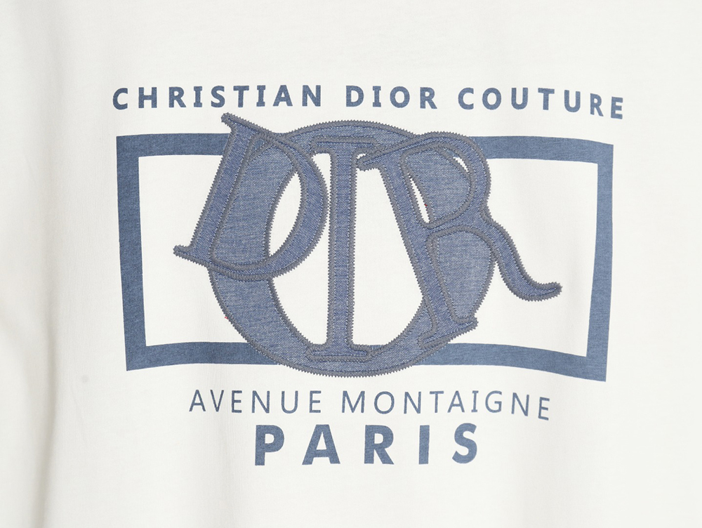 Dior patch embroidered lettering short sleeves