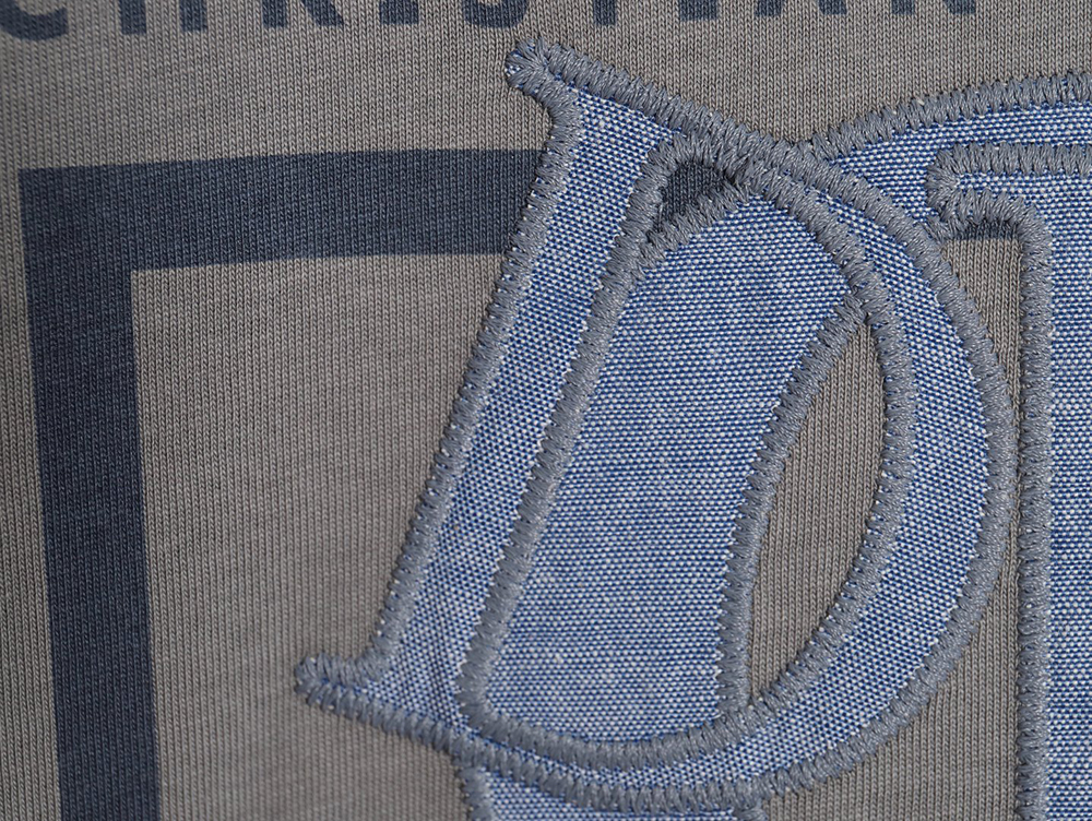 Dior patch embroidered lettering short sleeves TSK1
