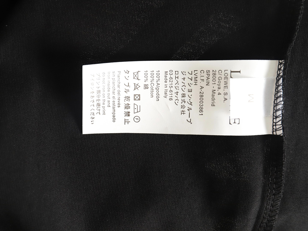 Loewe chest colorful logo embroidery logo short sleeve T-shirt TSK1