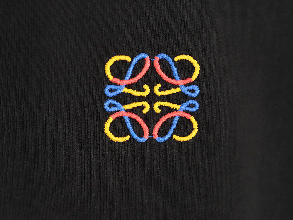 Loewe chest colorful logo embroidery logo short sleeve T-shirt TSK1