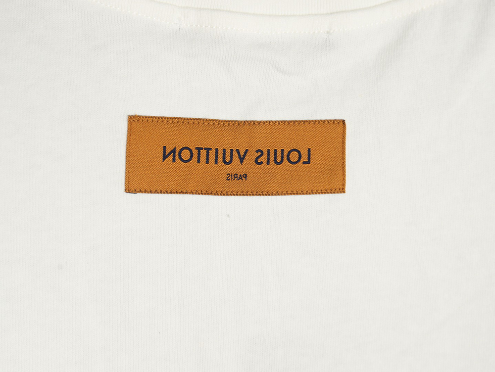 Louis Vuitton green foam lettering round neck short-sleeved T-shirt