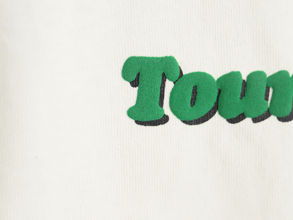 Louis Vuitton green foam lettering round neck short-sleeved T-shirt