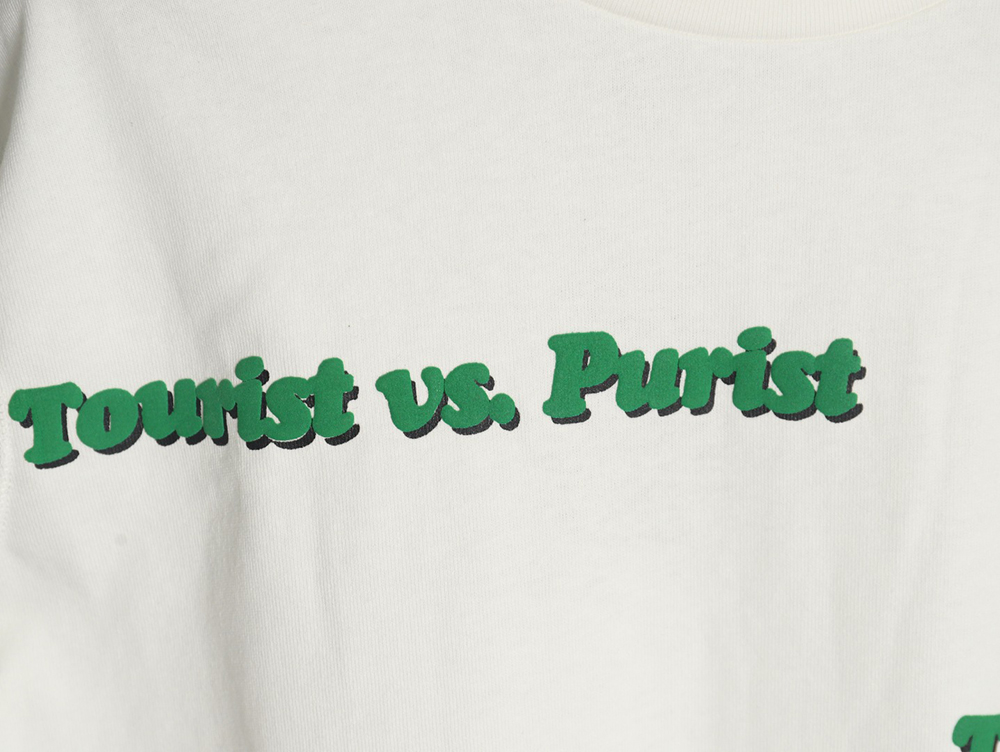 Louis Vuitton green foam lettering round neck short-sleeved T-shirt