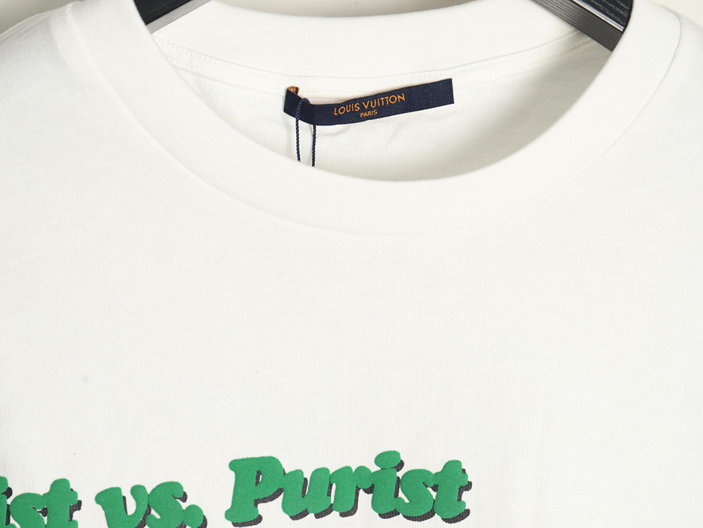 Louis Vuitton green foam lettering round neck short-sleeved T-shirt