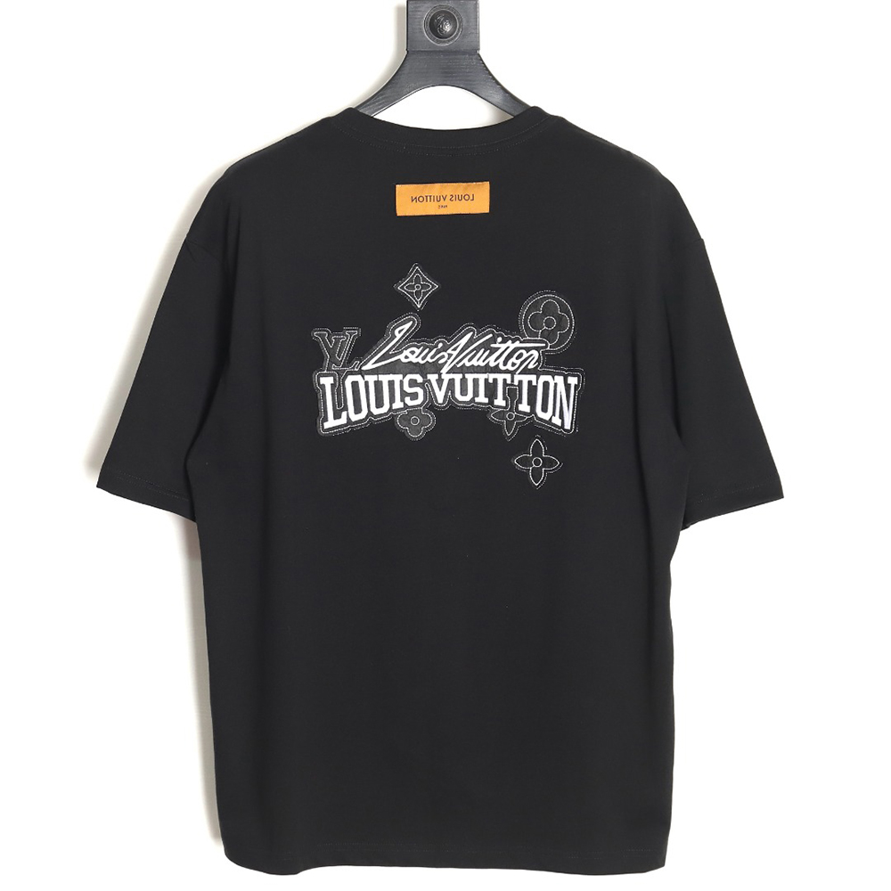 Louis Vuitton heavy letter embroidered short sleeve TSK1