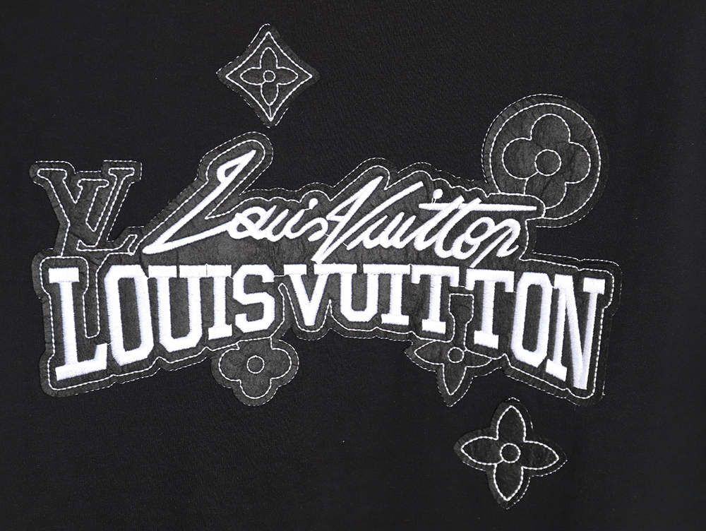 Louis Vuitton heavy letter embroidered short sleeve TSK1