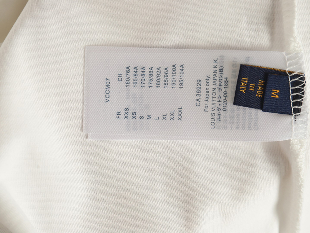 Louis Vuitton large logo lettering rope embroidery short-sleeved T-shirt