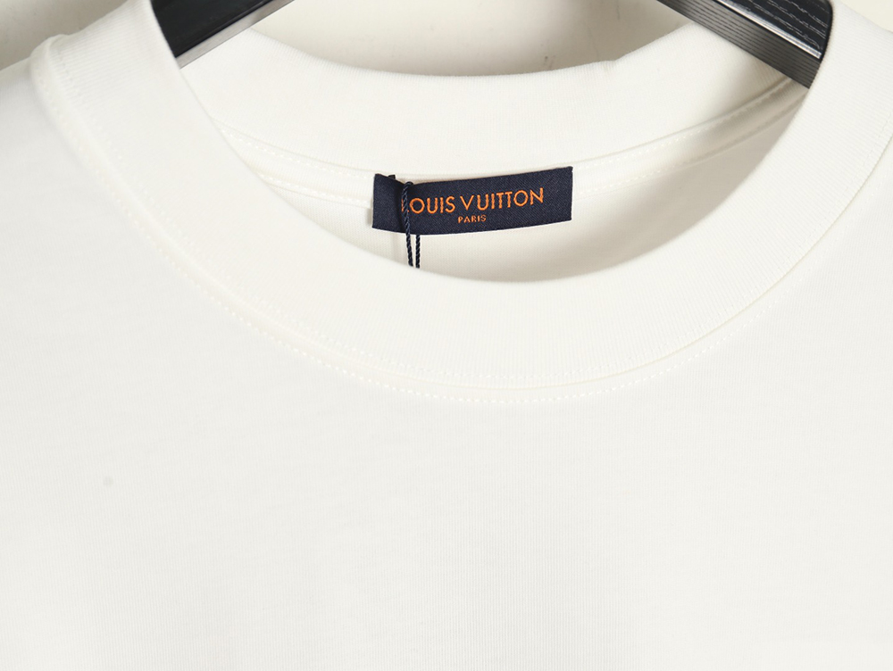 Louis Vuitton large logo lettering rope embroidery short-sleeved T-shirt