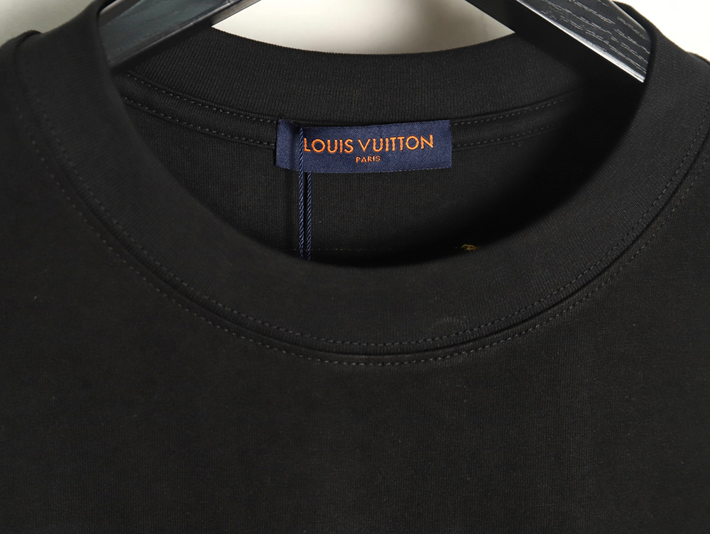 Louis Vuitton large logo lettering rope embroidery short-sleeved T-shirt TSK1